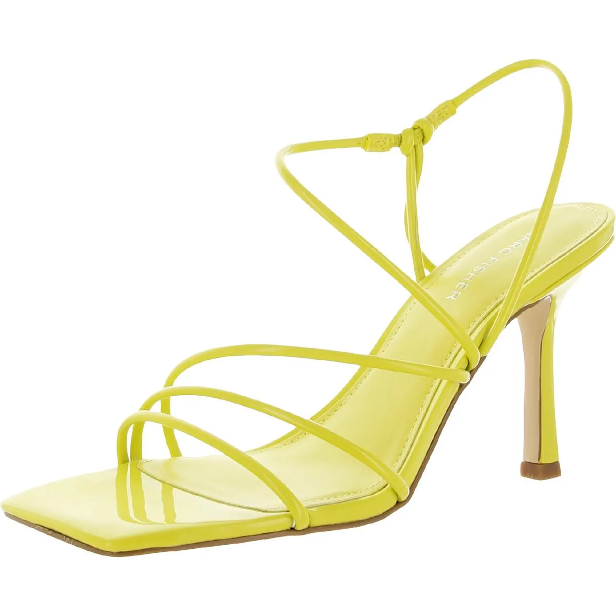 Womens Patent Square Toe Heels