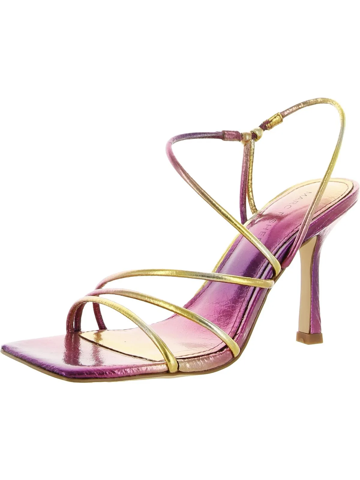 Womens Patent Square Toe Heels