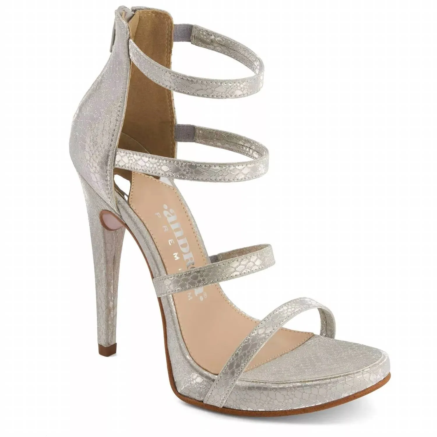 Women's Premium High Heels Stiletto Sandal In Silver