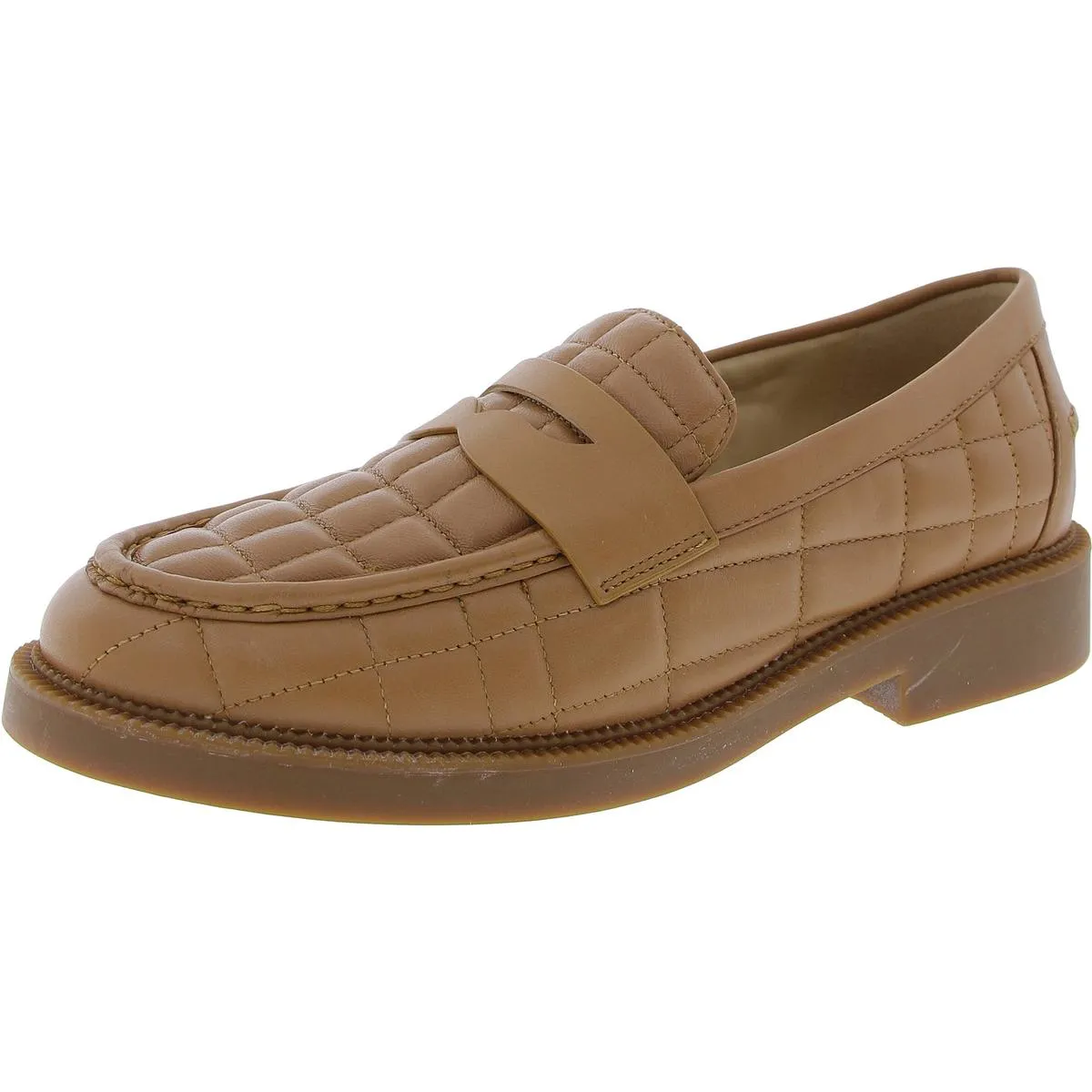 Womens Quilted Leather Oxfords