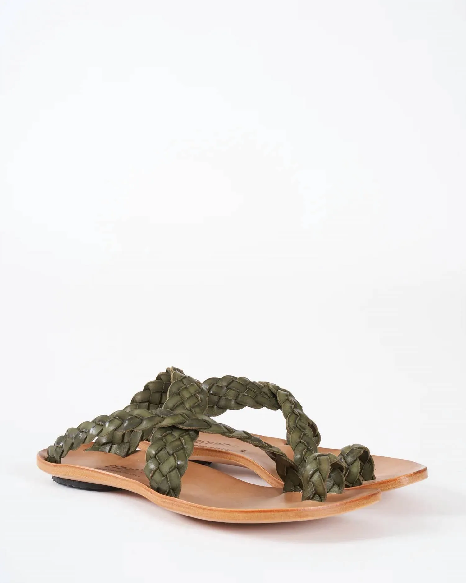 Women's Revival Sandals In Green Braid/natural Sole