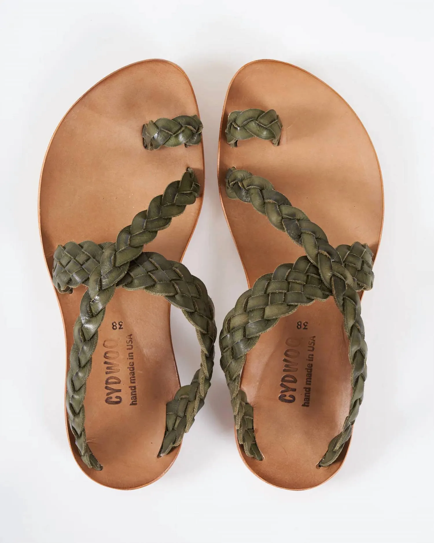Women's Revival Sandals In Green Braid/natural Sole