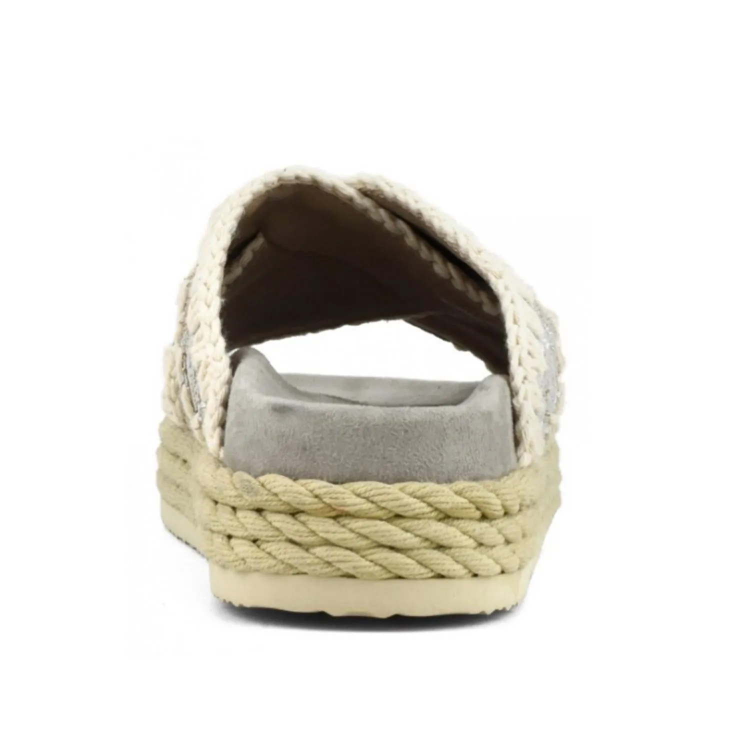 Women's Rio Rope Slide Sandal In Metallic Silver Cuts