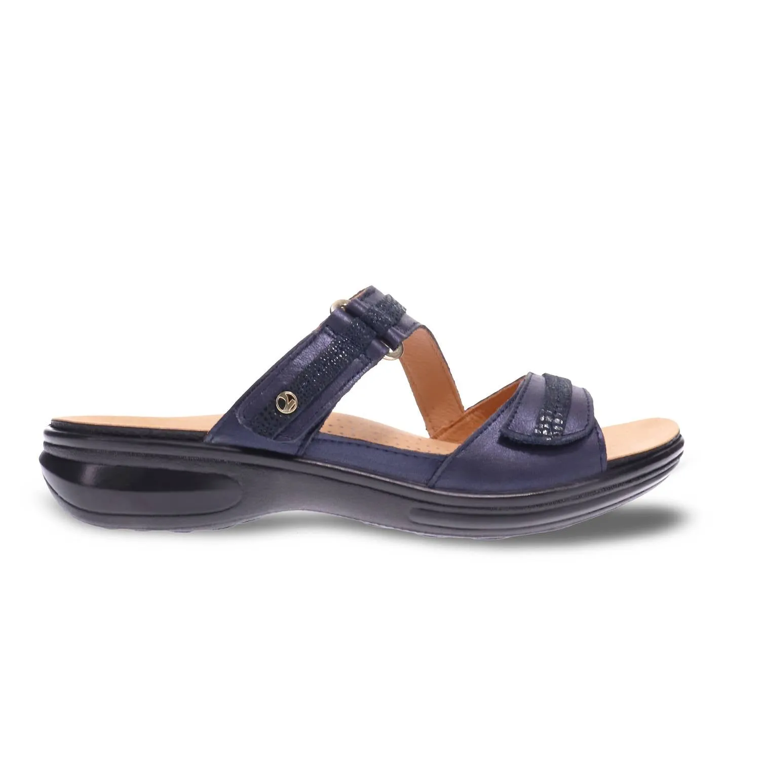 Women's Rio Slide Strap Sandals In Sapphire/navy Lizard
