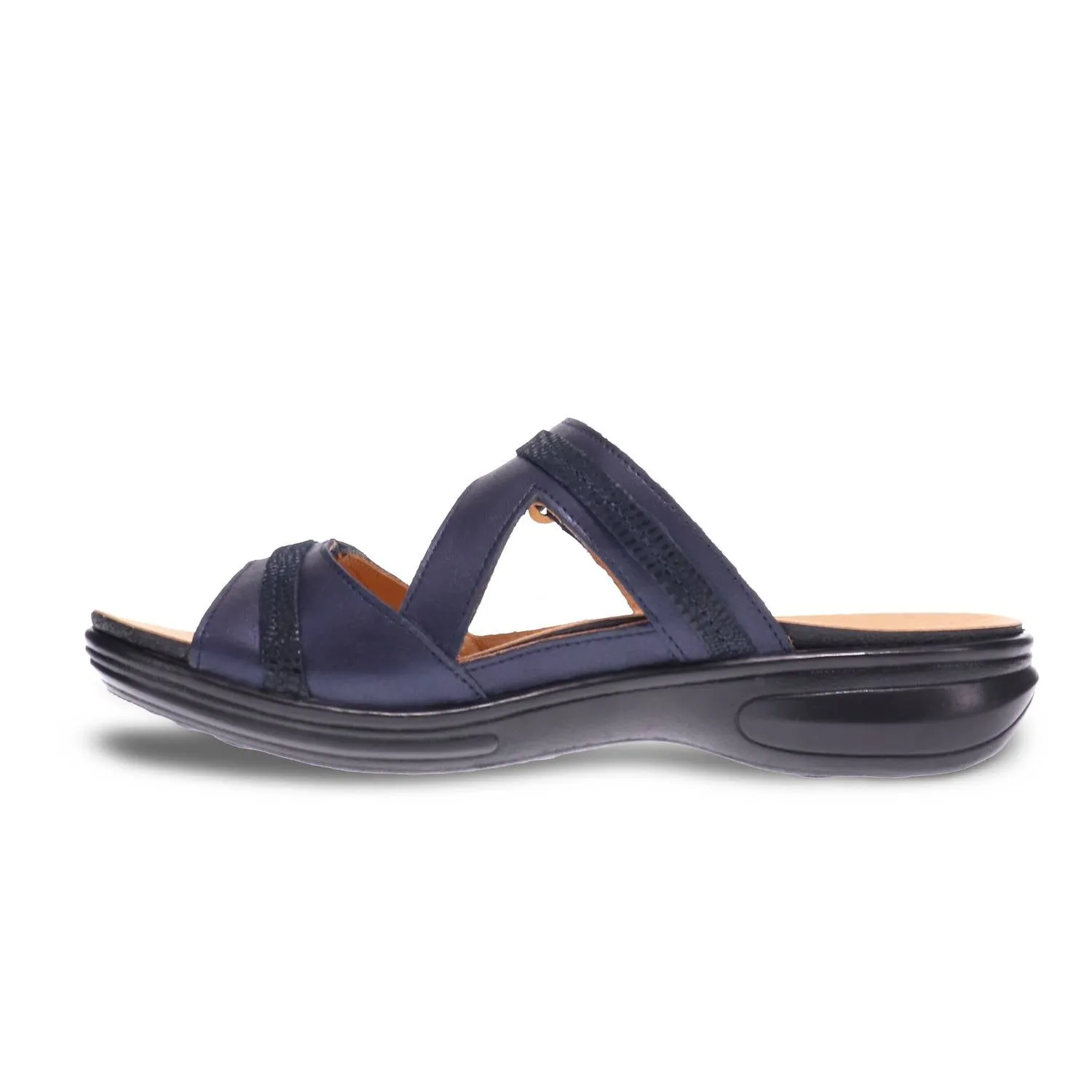 Women's Rio Slide Strap Sandals In Sapphire/navy Lizard