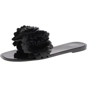 Womens Rosette Manmade Jelly Sandals