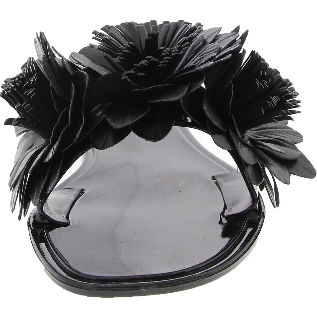 Womens Rosette Manmade Jelly Sandals