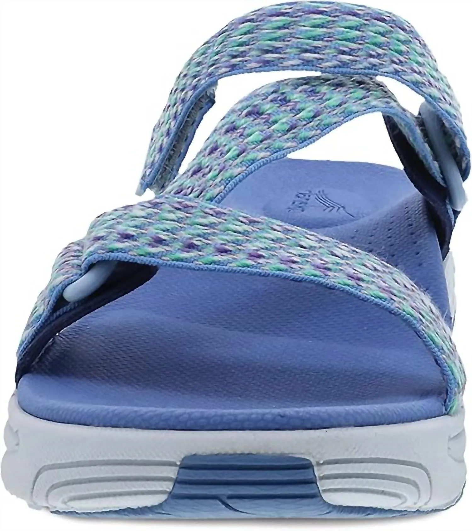 Women's Rosette Webbing Sandal In Blue Multi