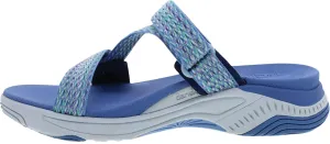 Women's Rosette Webbing Sandal In Blue Multi