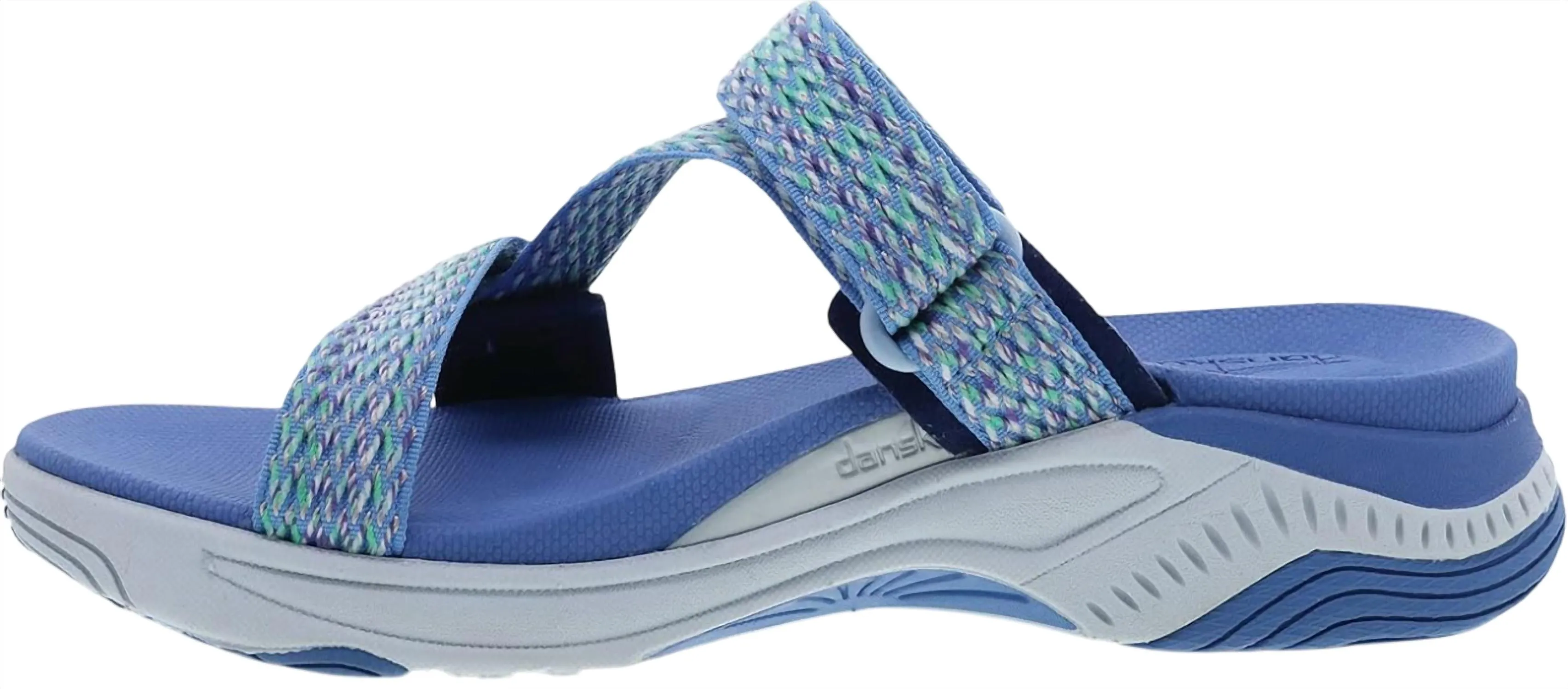 Women's Rosette Webbing Sandal In Blue Multi