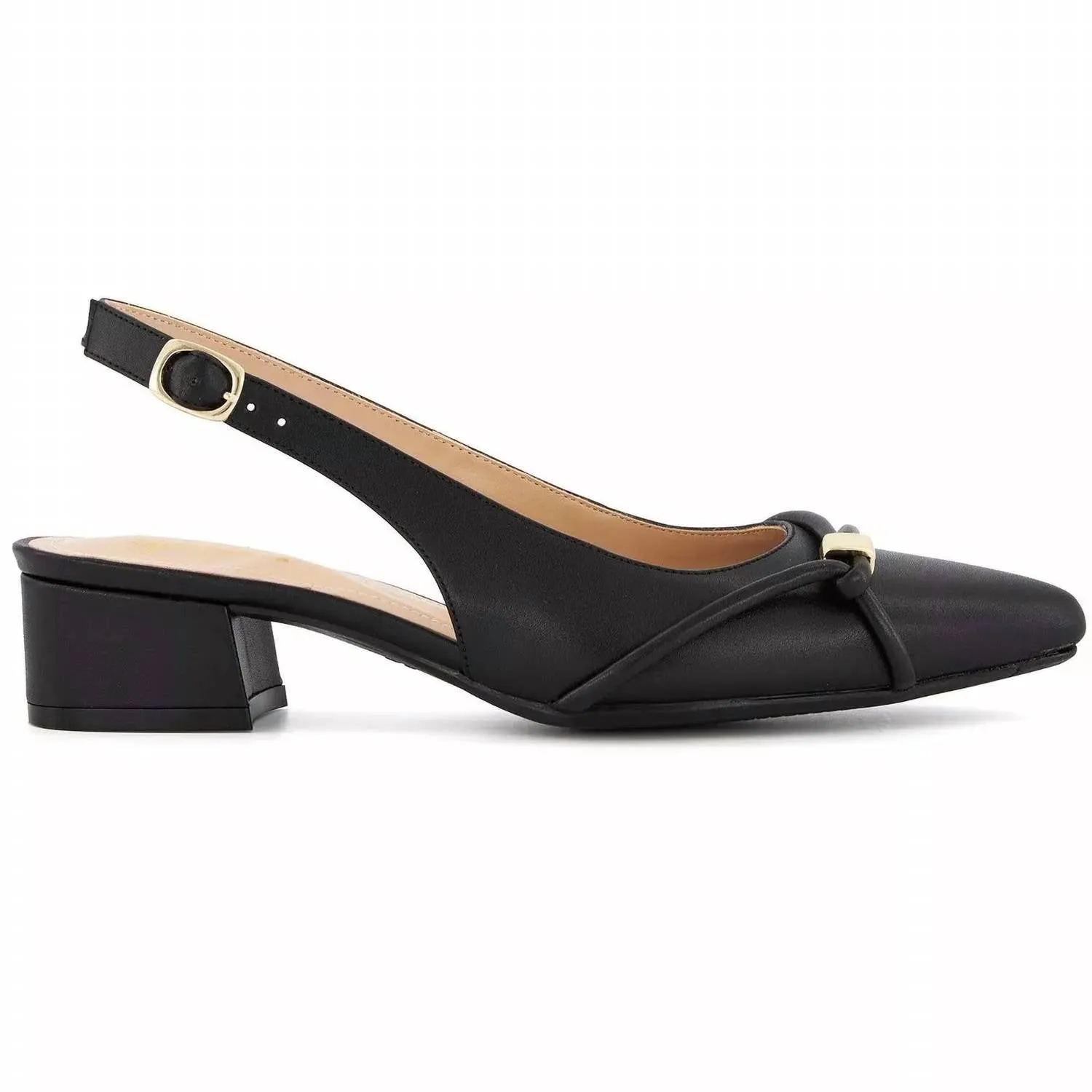 Women's Slingback Low Heel Pumps In Black