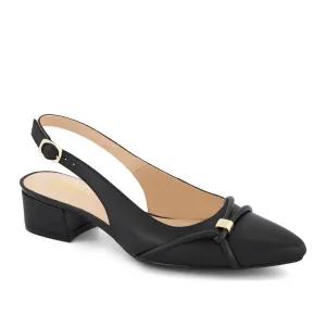 Women's Slingback Low Heel Pumps In Black