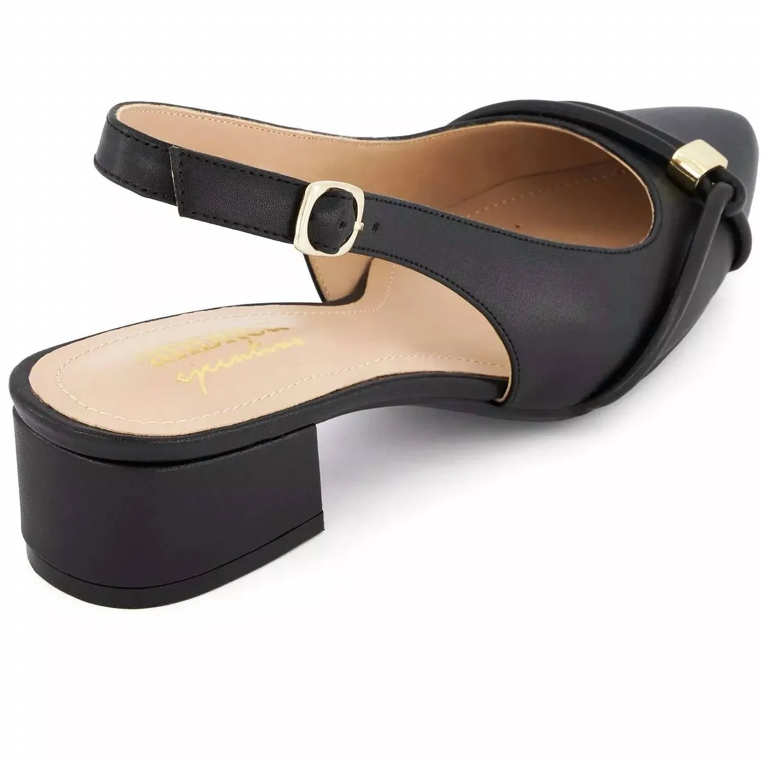Women's Slingback Low Heel Pumps In Black