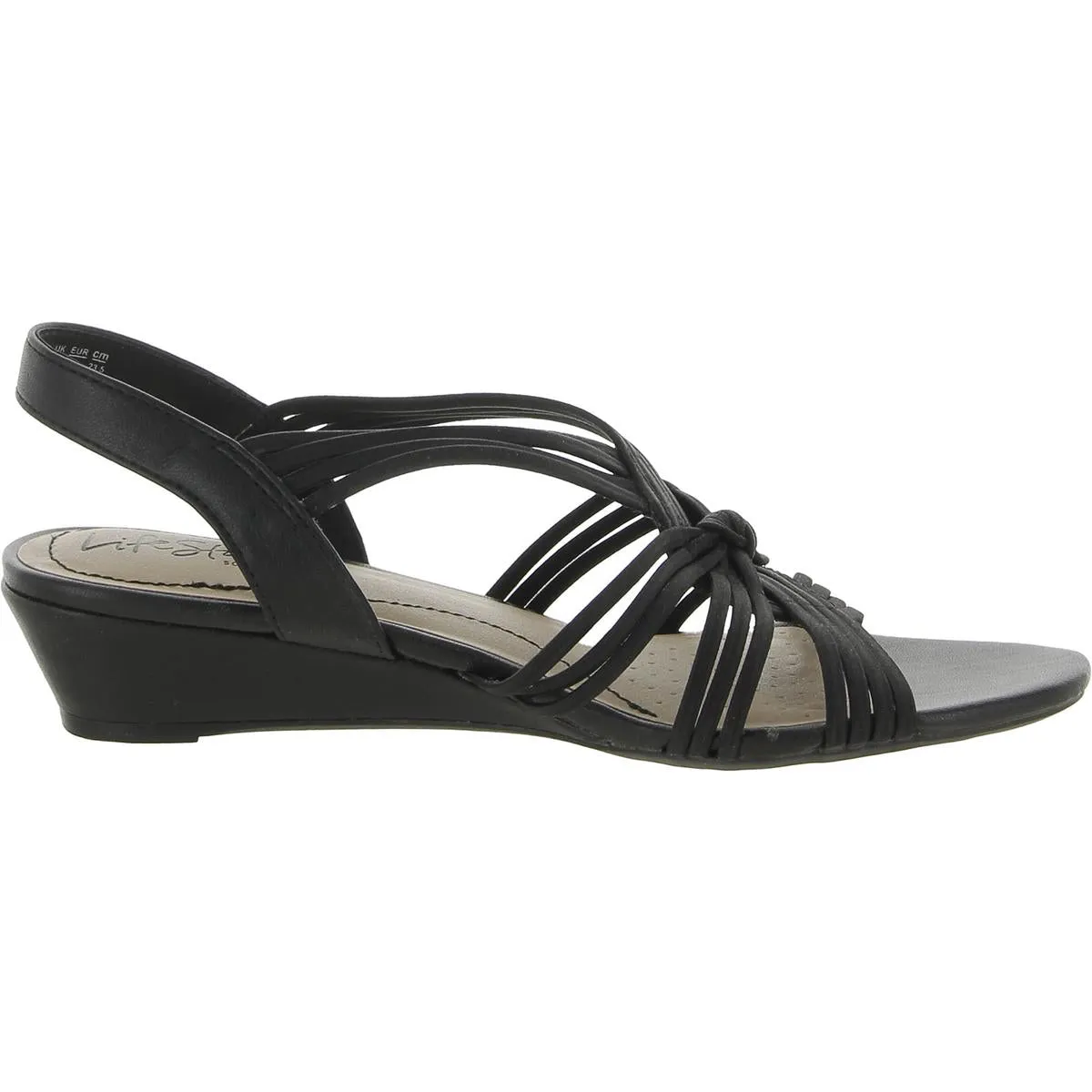 Womens Slingback Strappy Wedge Sandals