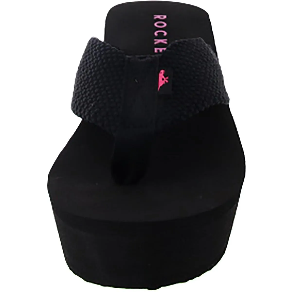 Womens Slip On Flip-Flop Wedge Sandals