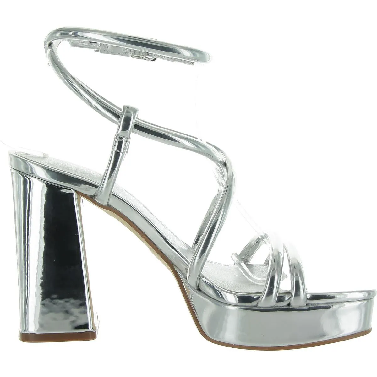 Womens Slip On Open Toe Platform Sandals