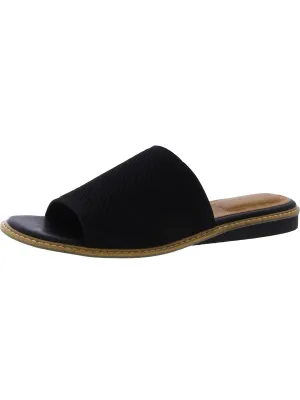 Womens Slip On Open Toe Wedge Sandals