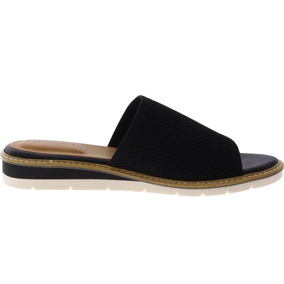 Womens Slip On Open Toe Wedge Sandals
