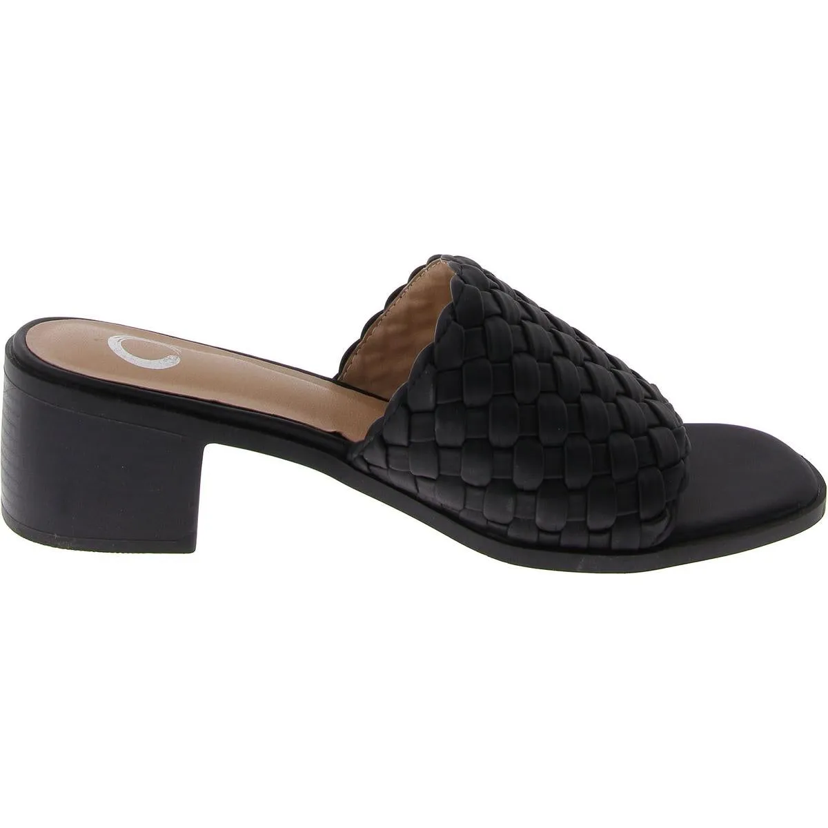 Womens Slip On Square Toe Mule Sandals