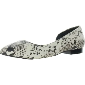 Womens Snake Print Faux Leather D'Orsay