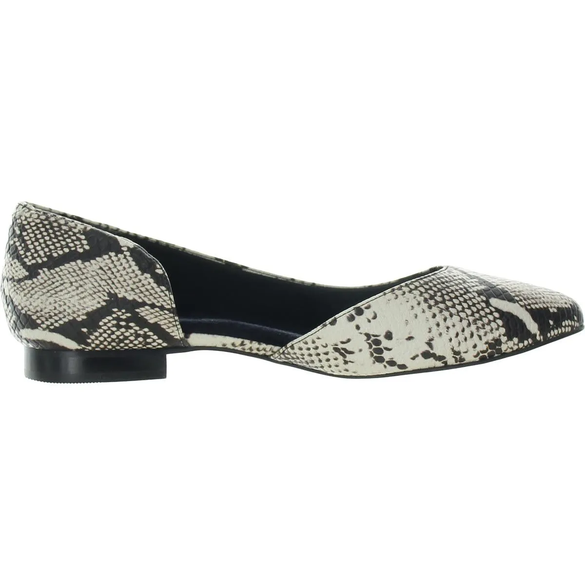 Womens Snake Print Faux Leather D'Orsay