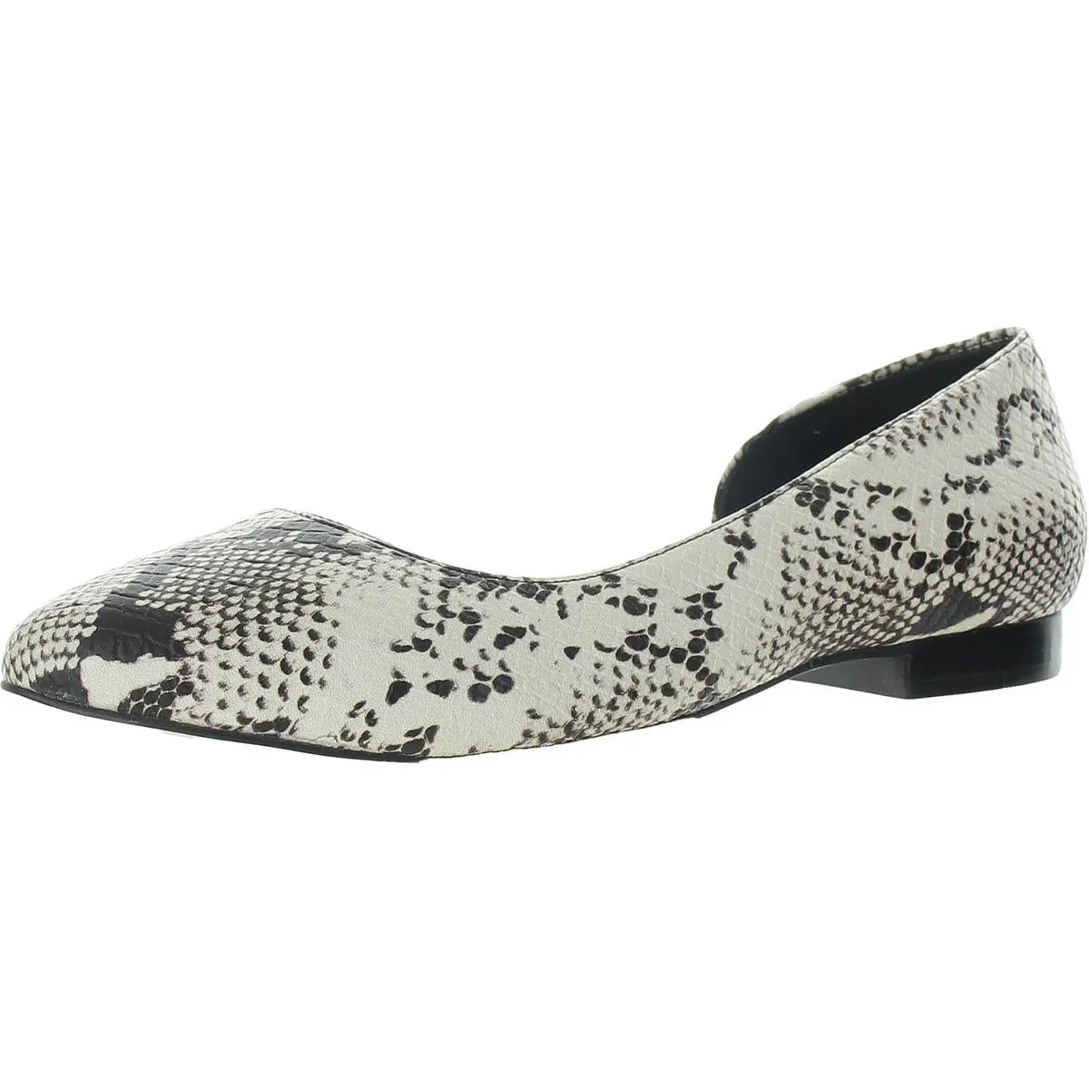 Womens Snake Print Faux Leather D'Orsay