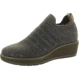 Womens Solid Knit Slip-On Sneakers