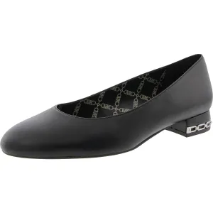 Womens Solid Leather Ballet Flats