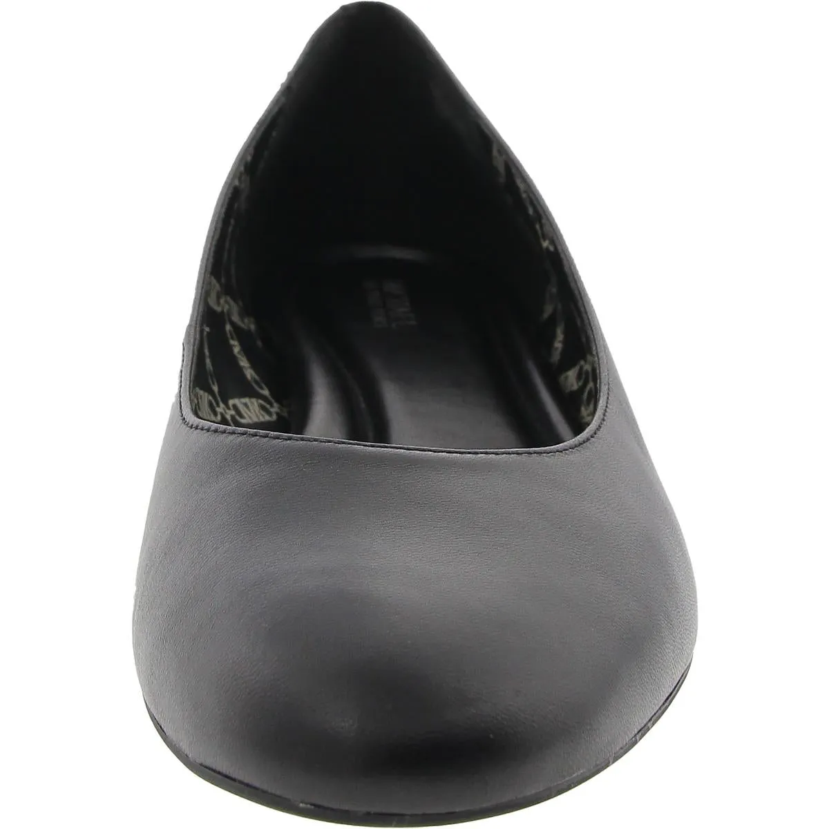 Womens Solid Leather Ballet Flats