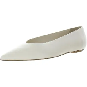Womens Solid Leather Flat Shoes
