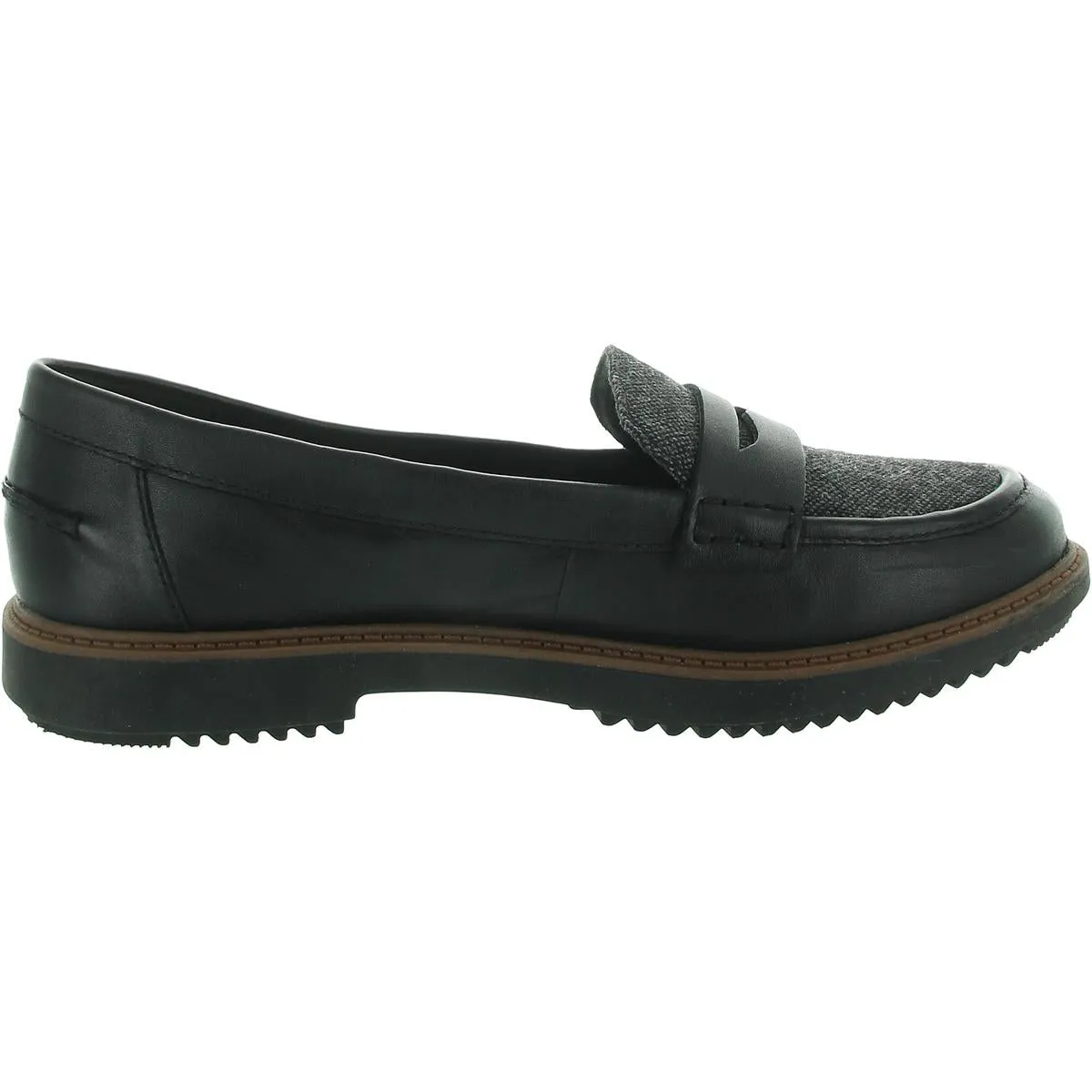 Womens Solid Leather Loafers