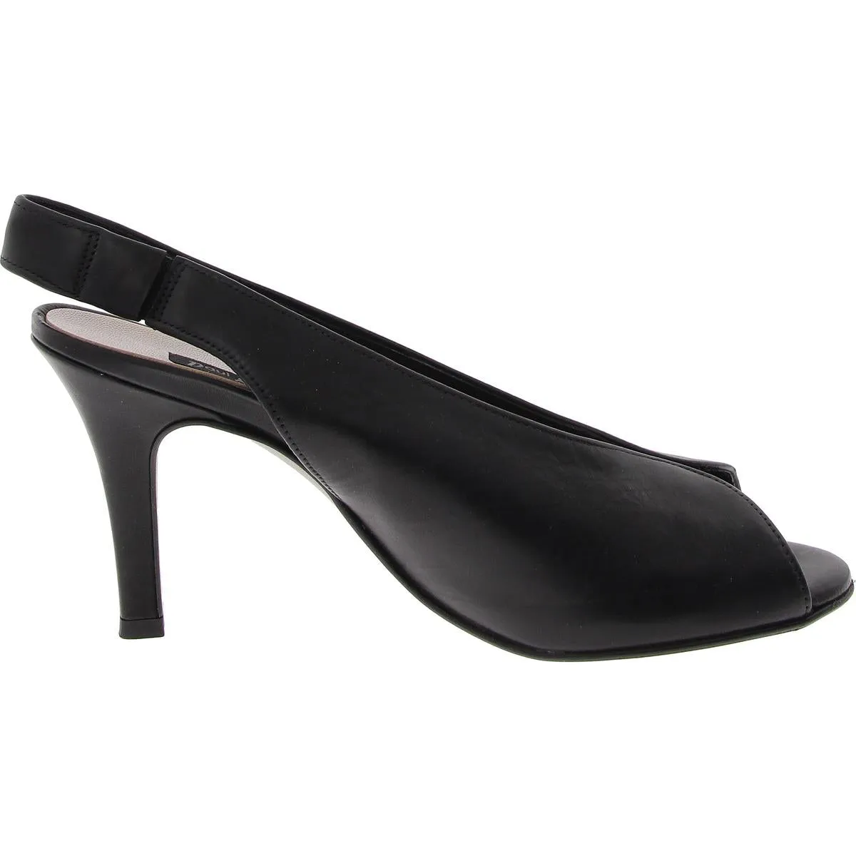 Womens Solid Leather Slingback Heels