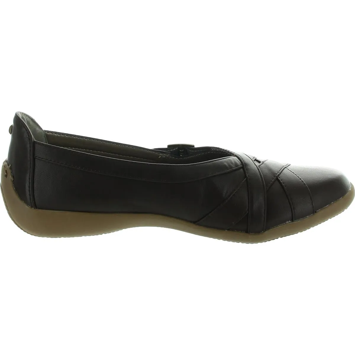 Womens Solid Man Made Flat Shoes