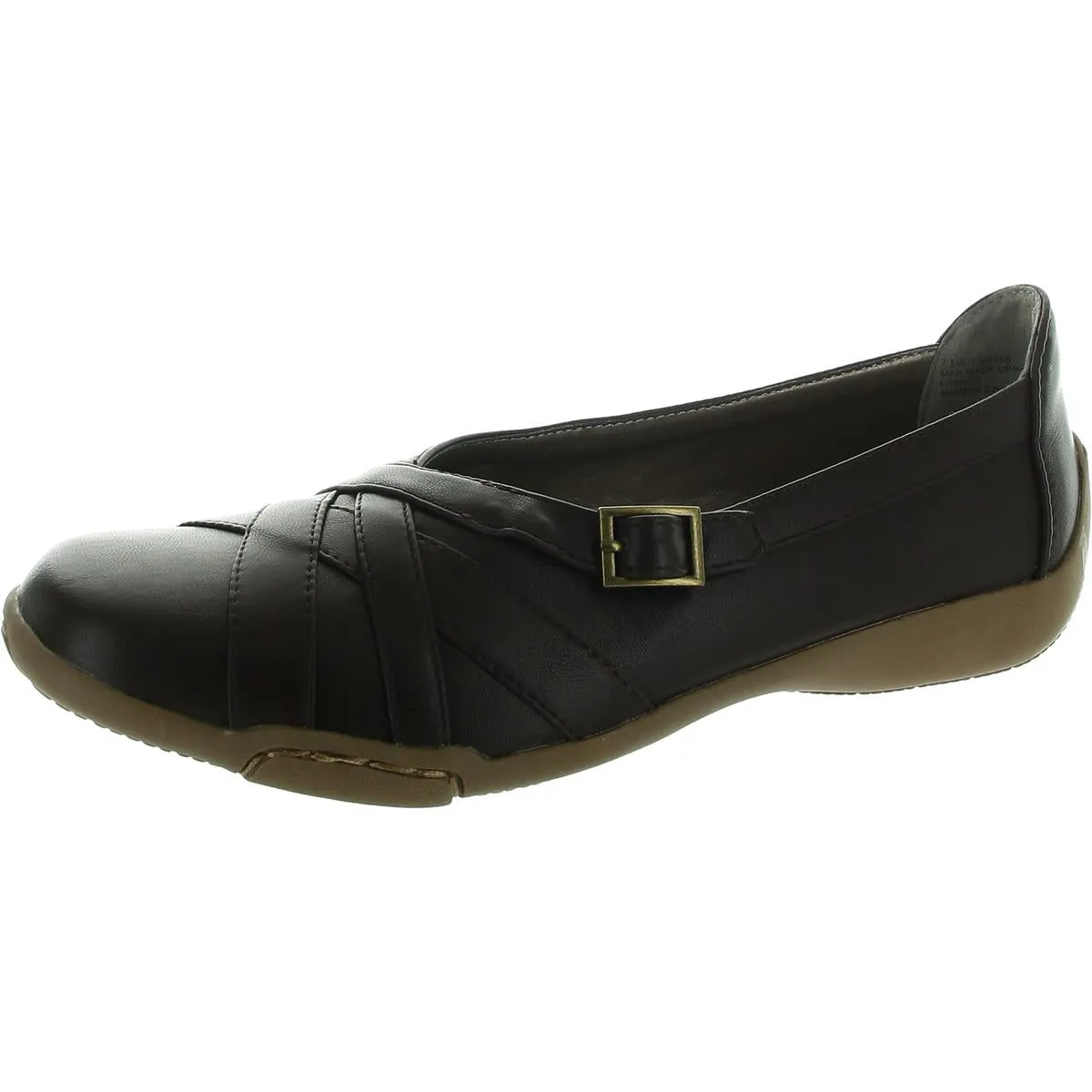 Womens Solid Man Made Flat Shoes