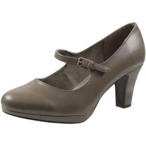 Womens Solid Manmade Mary Jane Heels