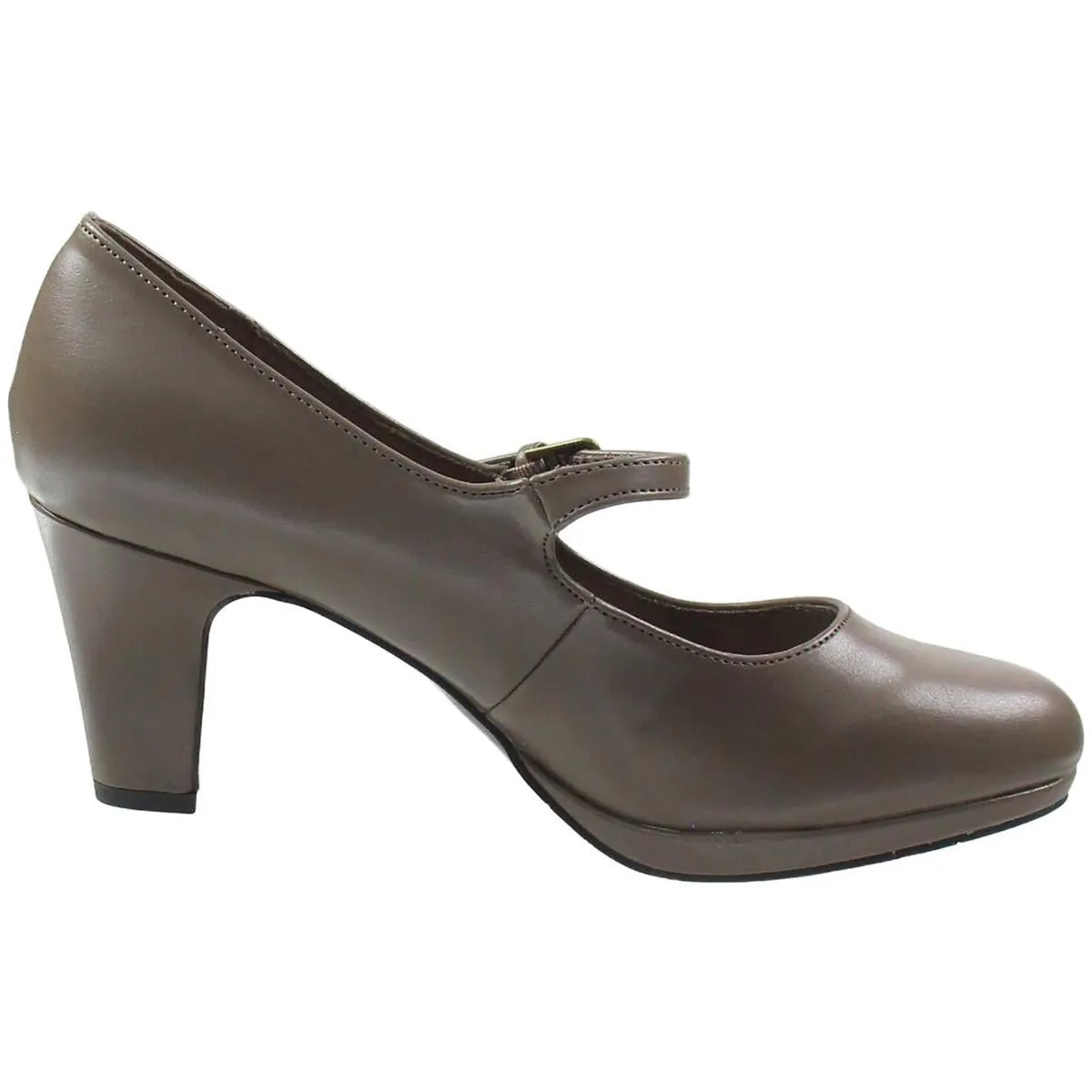 Womens Solid Manmade Mary Jane Heels