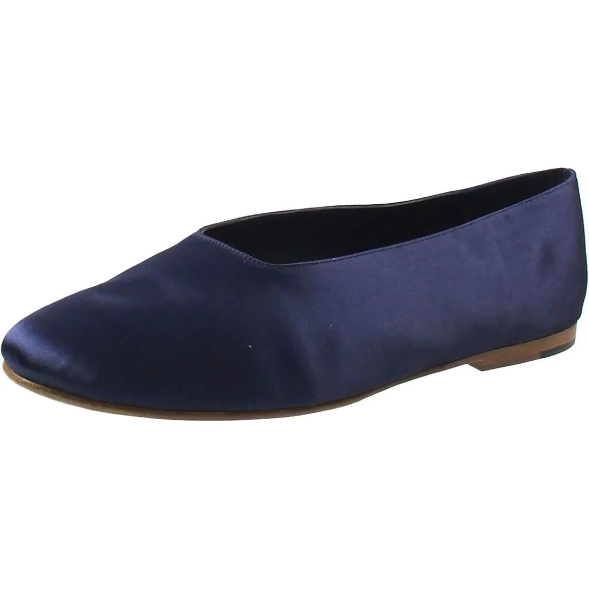 Womens Solid Satin Ballet Flats