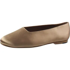 Womens Solid Satin Ballet Flats