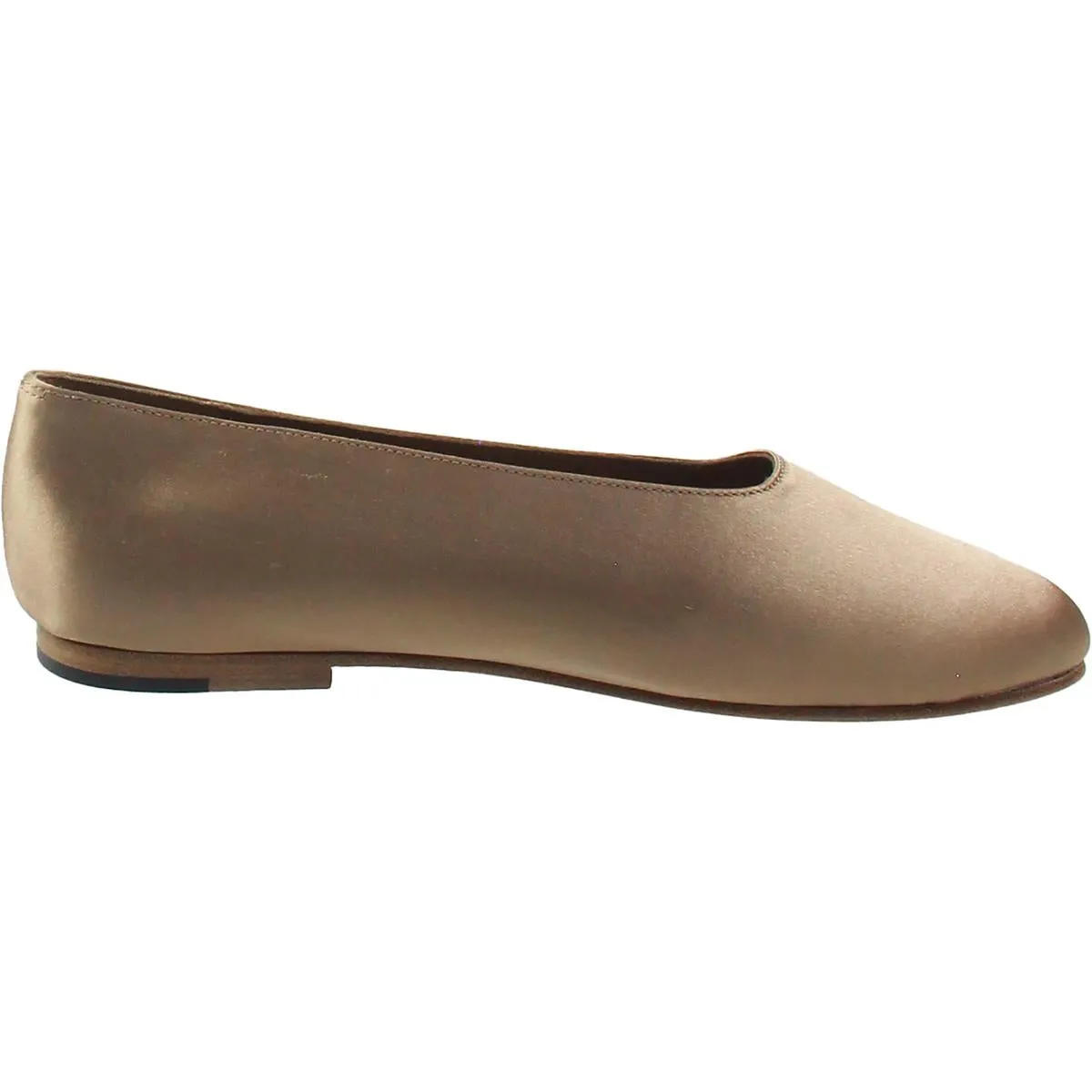 Womens Solid Satin Ballet Flats