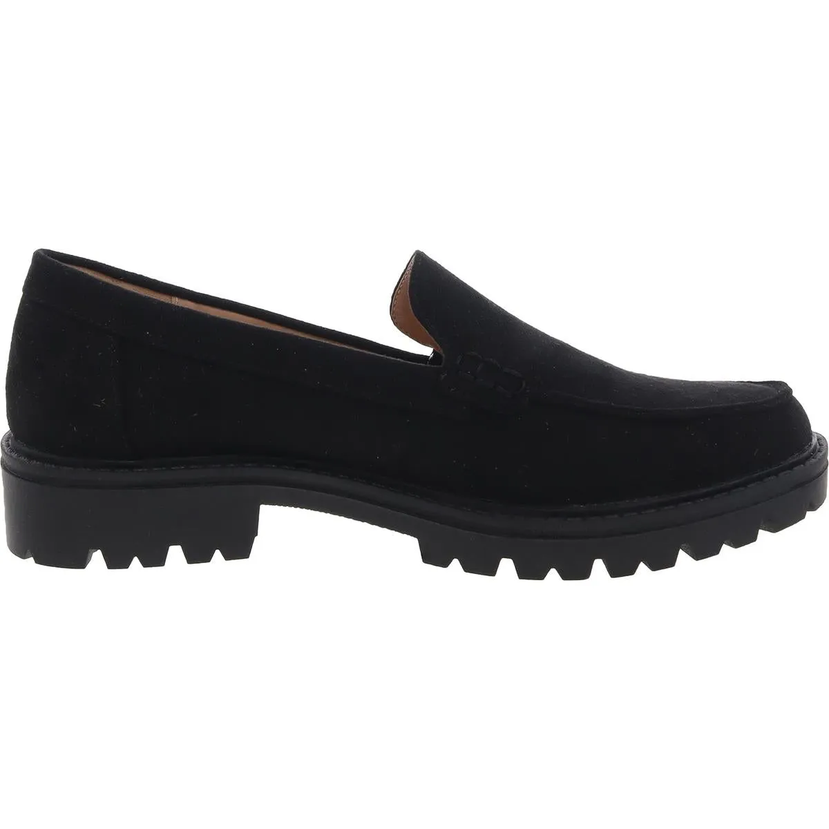 Womens Solid Suede Loafers