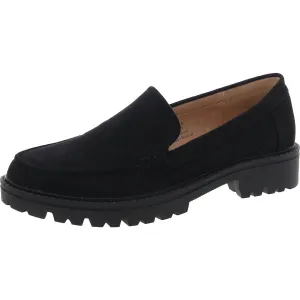 Womens Solid Suede Loafers