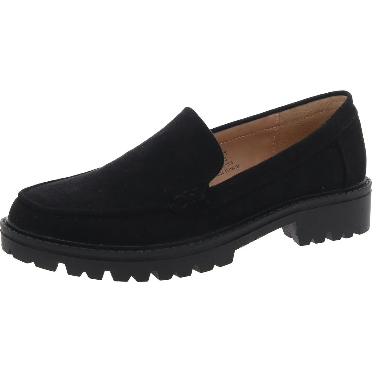 Womens Solid Suede Loafers