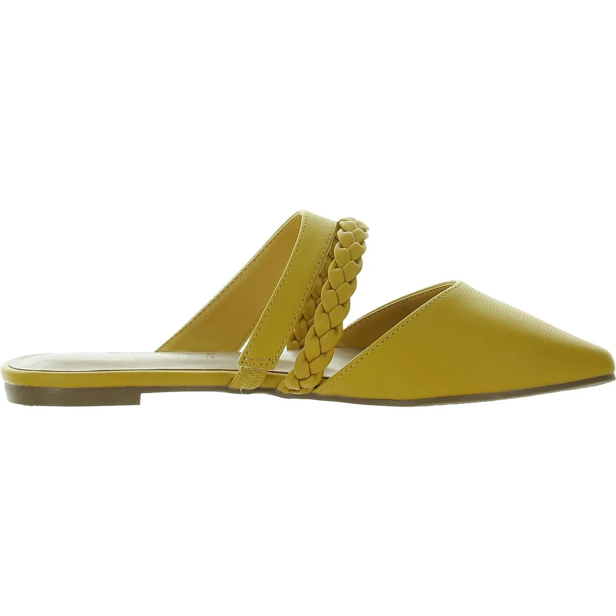 Womens Strappy Faux Leather Mules