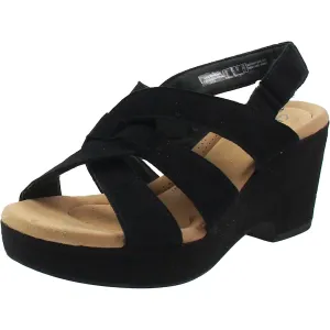 Womens Strappy Suede Platform Sandals