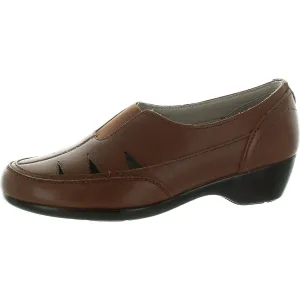 Womens Stretch Leather Flat Shoes