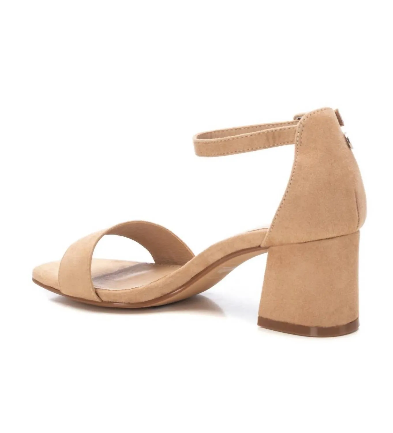 Women's Suede Heeled Sandals In Taupe