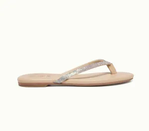 Women's Sunset Flat Sandals In Ab Crystal