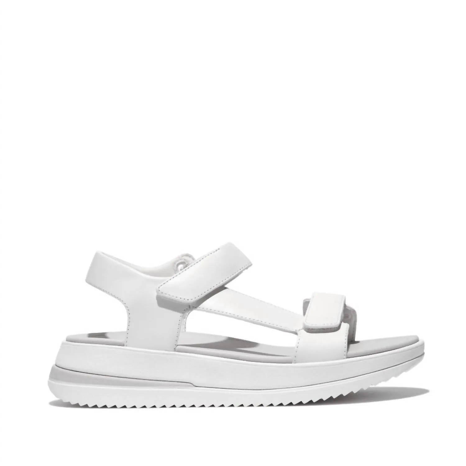Women's Surff Adjustable Leather Sandal In White