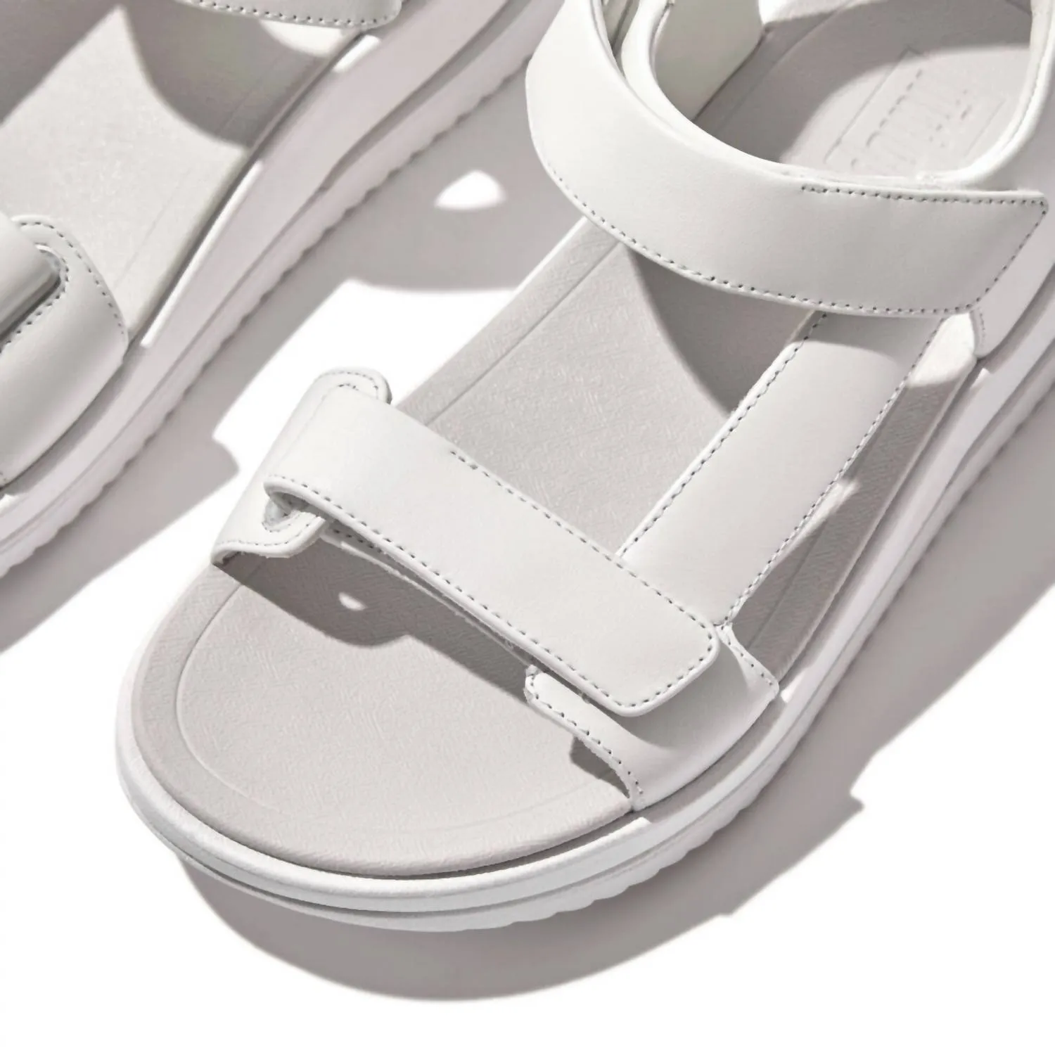 Women's Surff Adjustable Leather Sandal In White