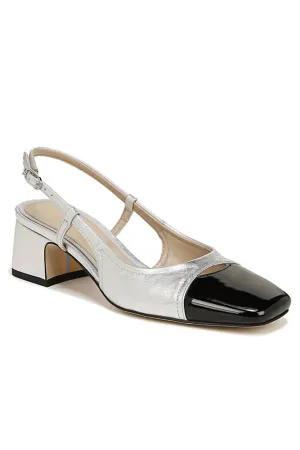 Women's Tarra Slingback Heel In Soft Silver/black